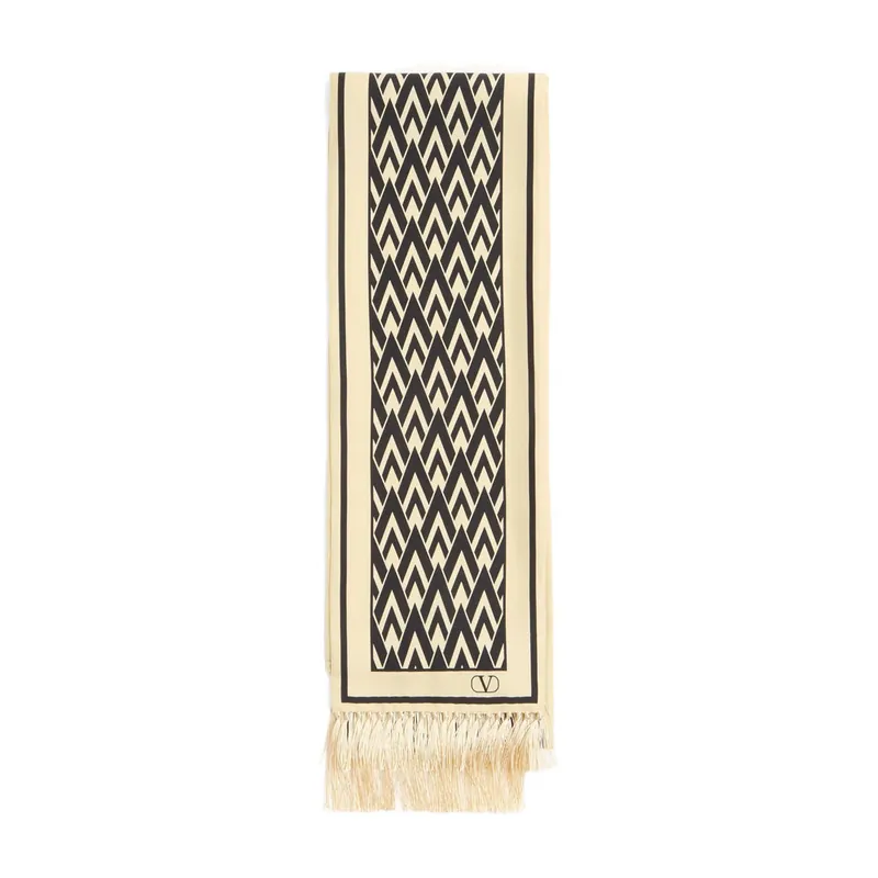 Toute la V Scarves Neutral, Black - Valentino Garavani