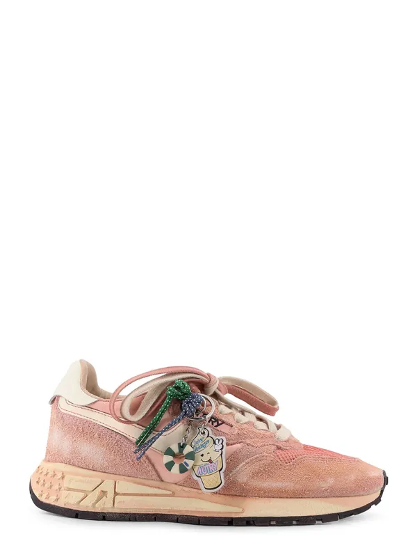 Mesh And Suede Sneakers With Charm Detail - Autry
