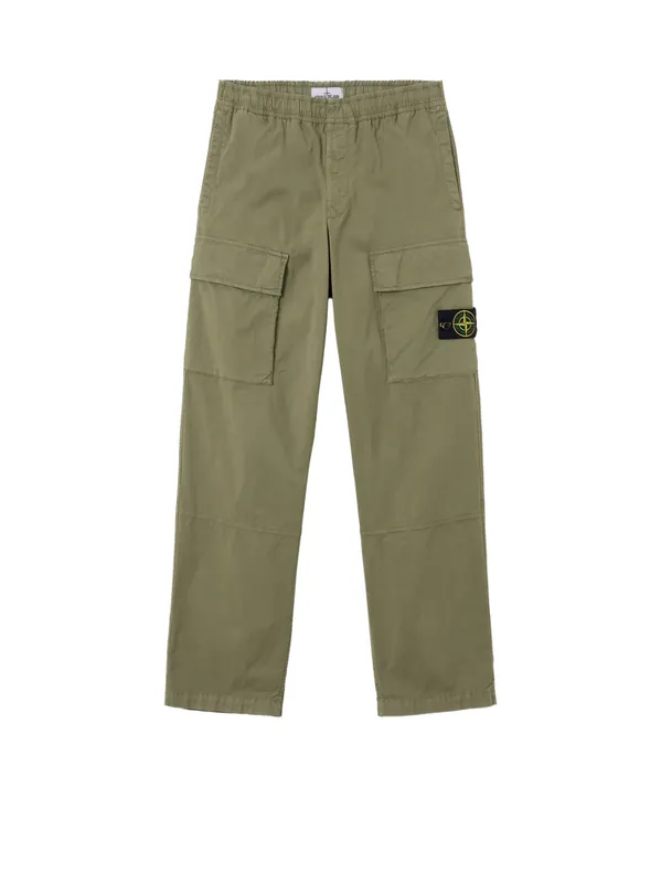 Stretch Organic Cotton Trousers - Stone Island