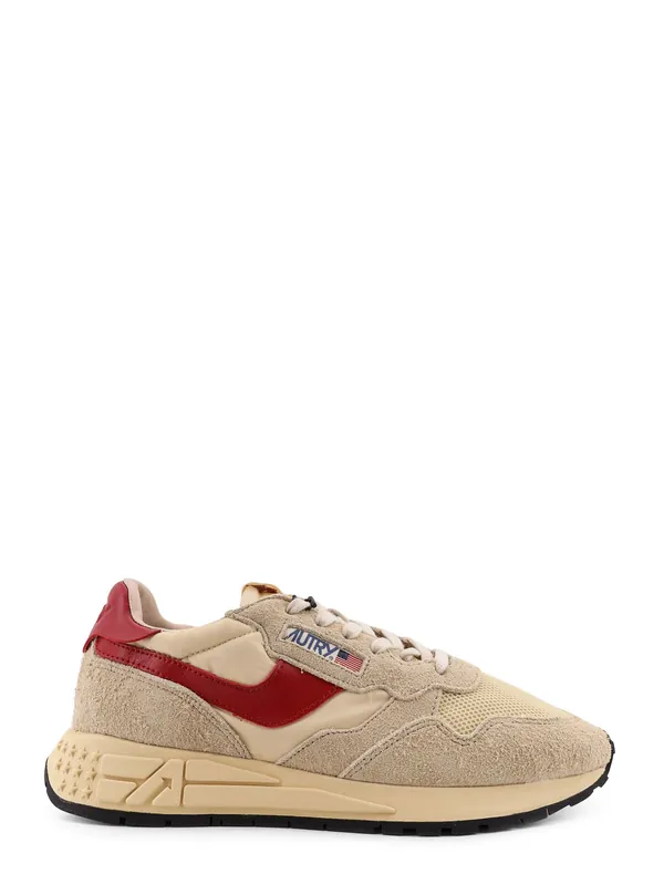 Suede And Mesh Sneakers With Logo On The Side - Autry