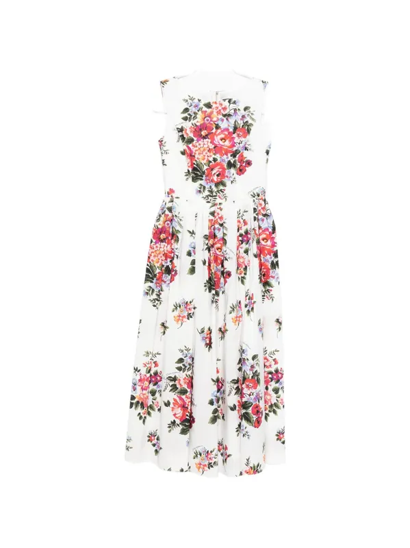 Flower Print Long Dress - Dolce & Gabbana
