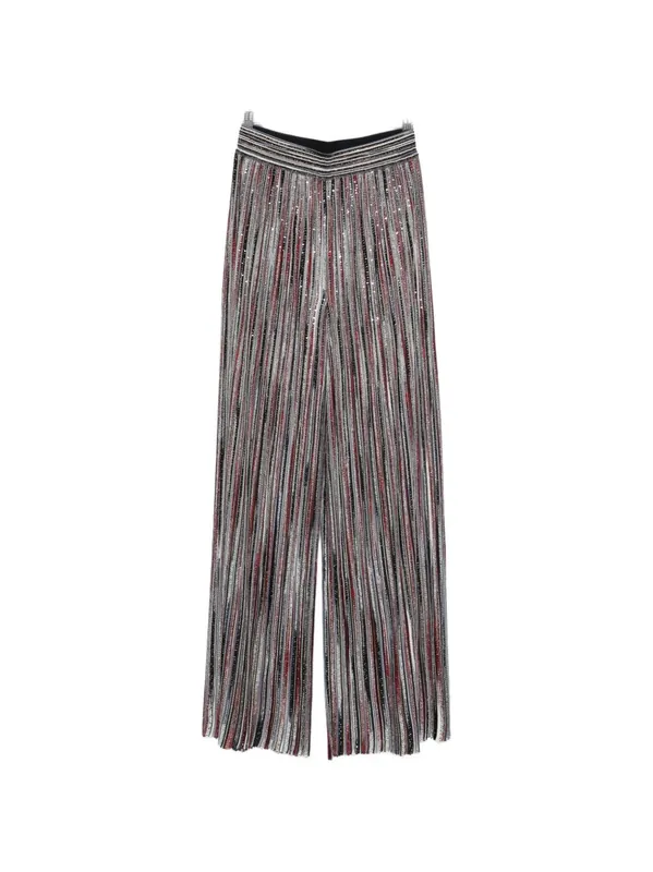 Striped Wide-Leg Trousers