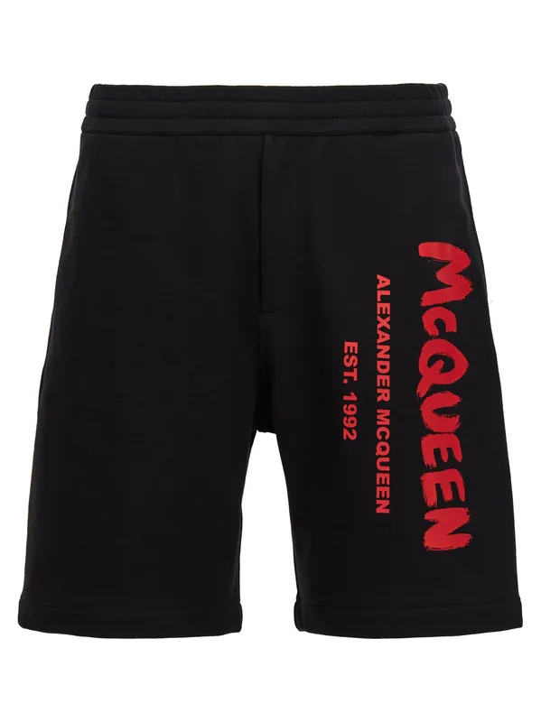 Graffiti Bermuda And Short Black - Alexander McQueen