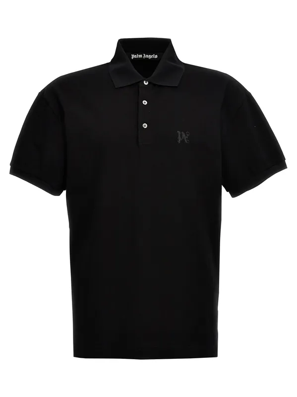 Monogram Polo Black - Palm Angels