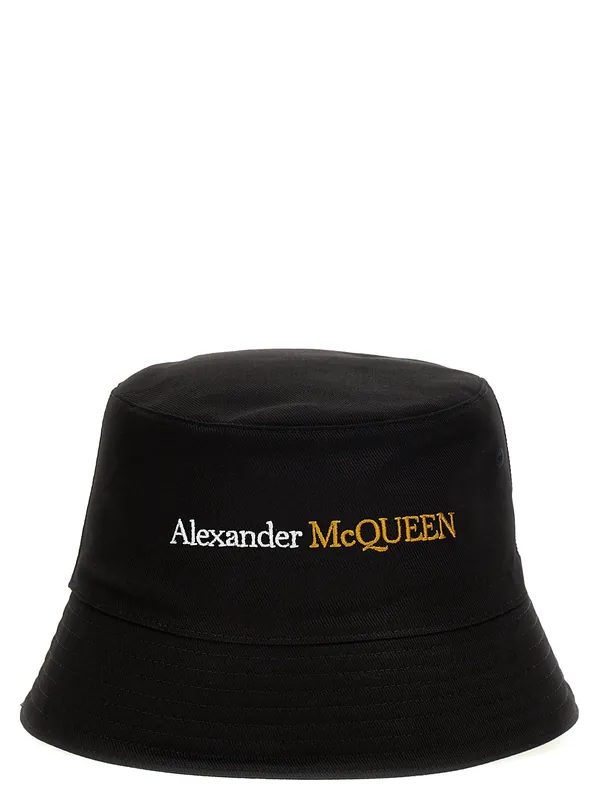 Logo Bucket Hat Hats Black - Alexander McQueen