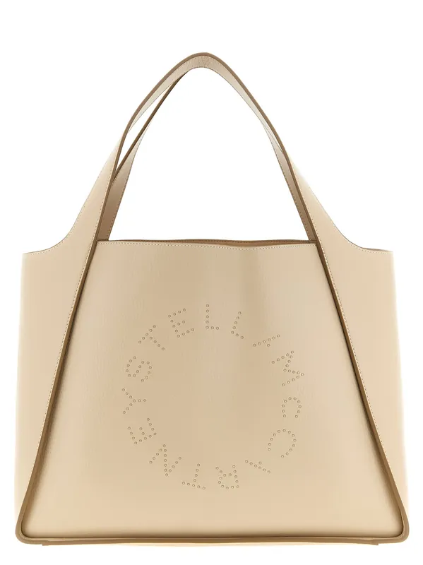 The Logo Bag Tote Bag Beige - Stella McCartney