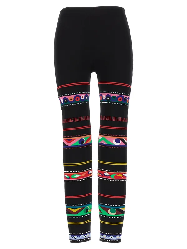 Jacquard Patterned Leggings Multicolor - Emilio Pucci