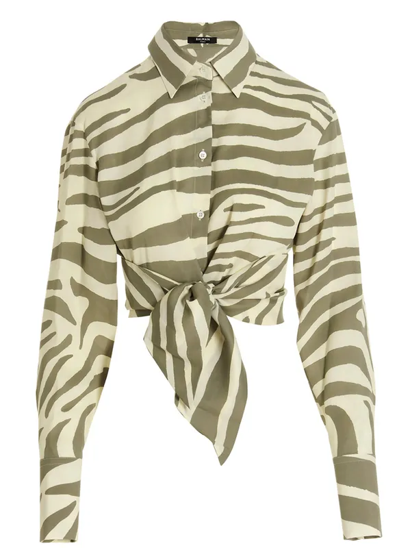 Zebra Shirt Shirt And Blouse Multicolor - Balmain