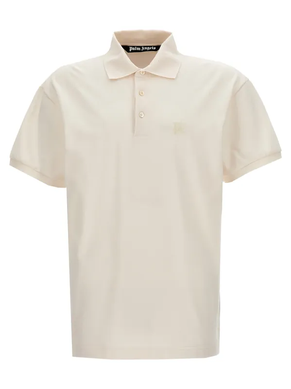 Monogram Polo White - Palm Angels
