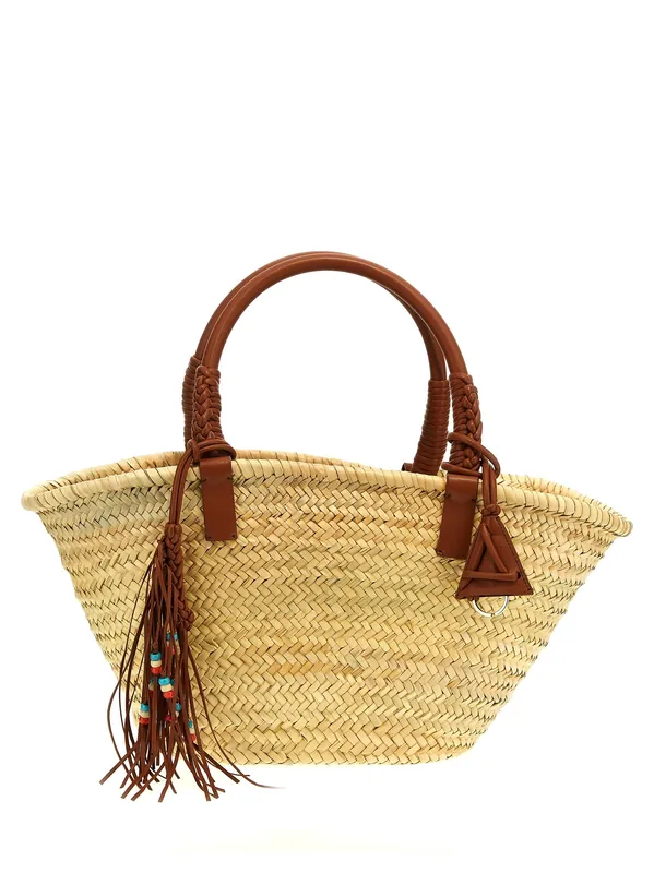 Icon Palm Leaf Big Hand Bags Brown - Alanui