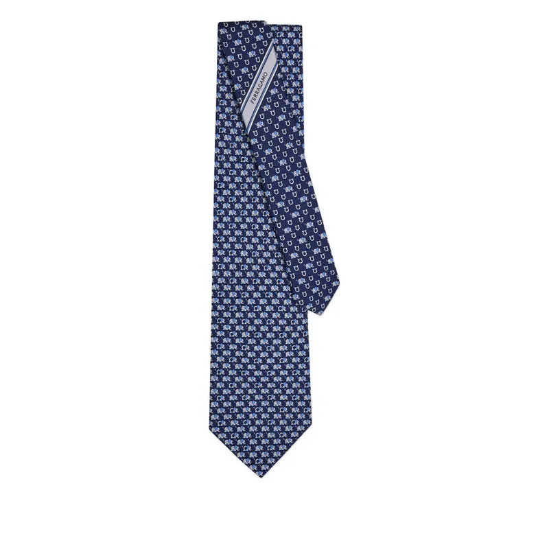Ties Blue, White - Ferragamo