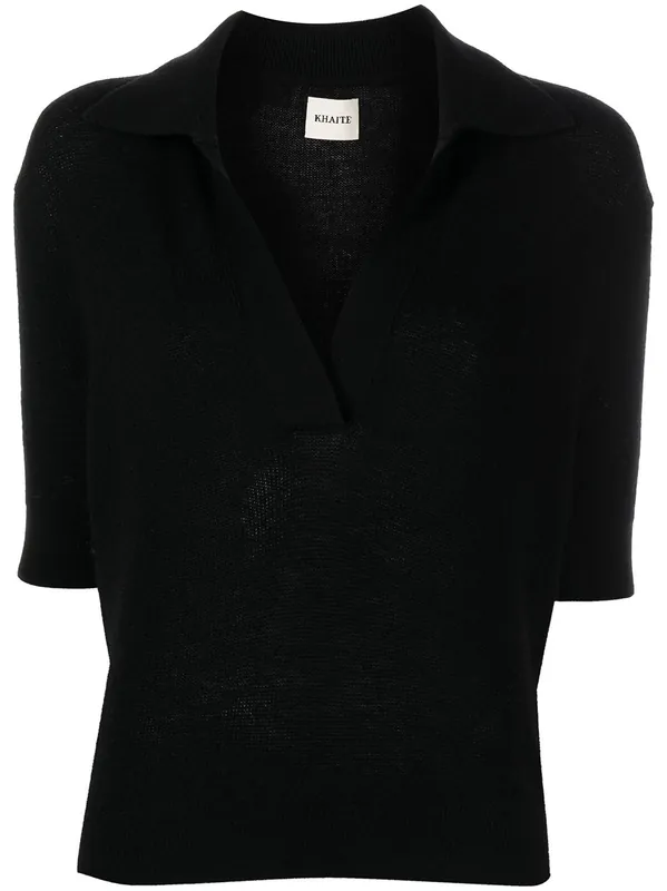 Shrunken Cashmere Polo Shirt - Khaite