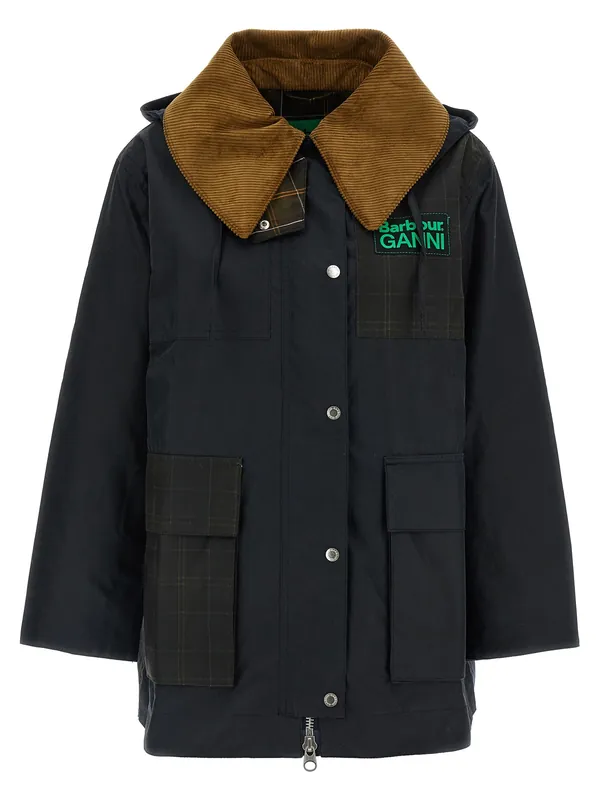 Parka Barbour X Ganni Puffer Jackets Blue