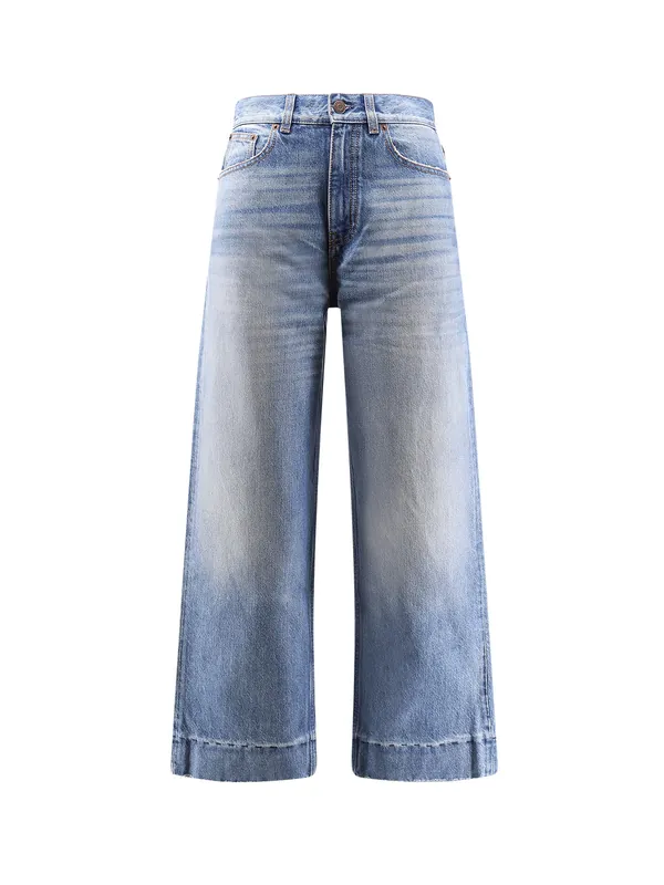 Stone-Washed Denim Jeans