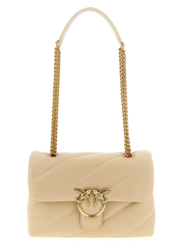 Classic Love Puff Crossbody Bags Beige - Pinko