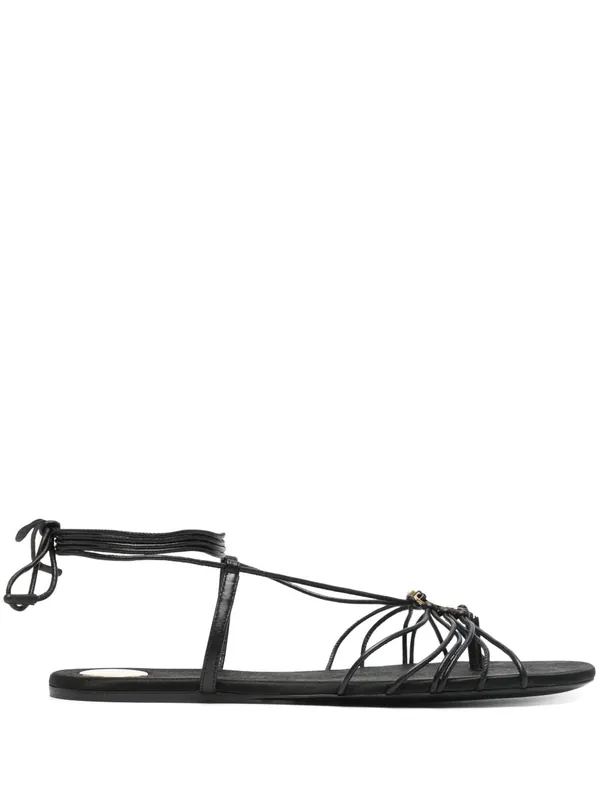 Babylone Leather Sandals - Saint Laurent