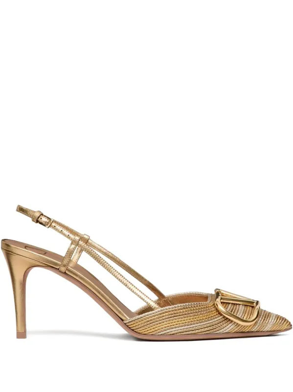 Vlogo Signature Leather Slingback Pumps - Valentino Garavani
