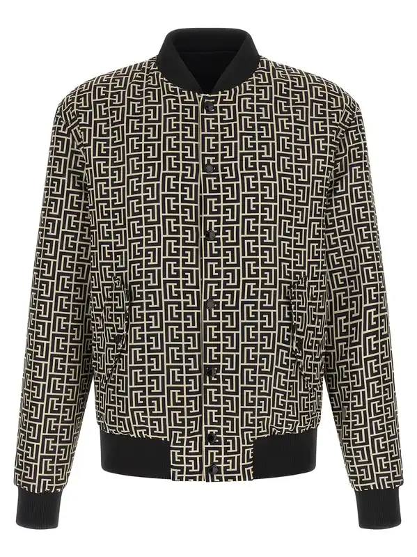 Monogram Puffer Jackets Black - Balmain