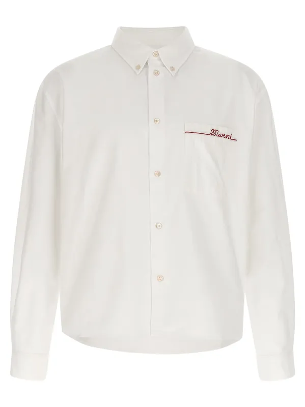 Embroidery Shirt Shirt And Blouse White - Marni