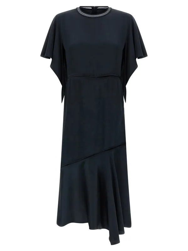 Ruffle Dress Dresses Blue - Fabiana Filippi