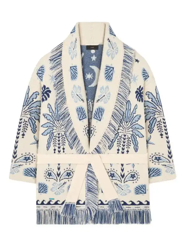 Echoes Of The Island Wool And Cotton Cardigan - Alanui