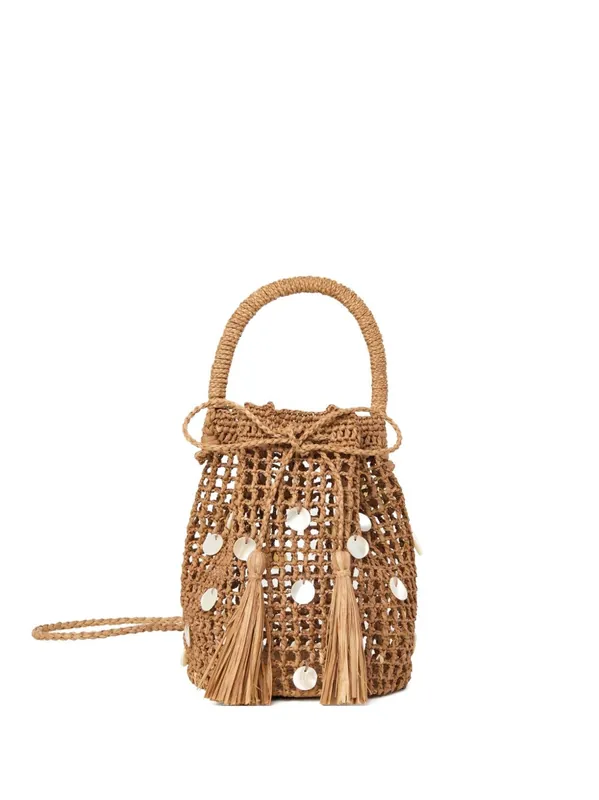 Precious Moments Rafia Bucket Bag - Alanui