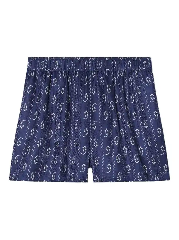 Printed Silk Blend Shorts - Tory Burch