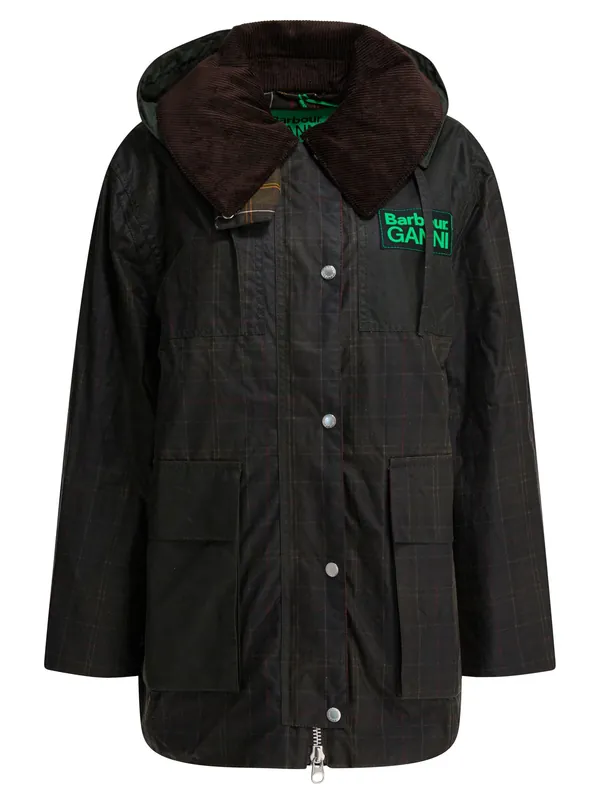 Barbour X Ganni Waxed Jacket Jackets And Coats Green