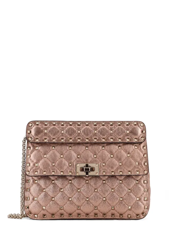 Laminated Leather Rockstud Spike Crossbody Bag - Valentino Garavani