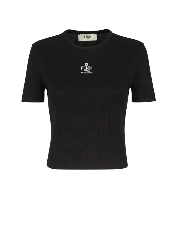 Ribbed Cotton T-Shirt