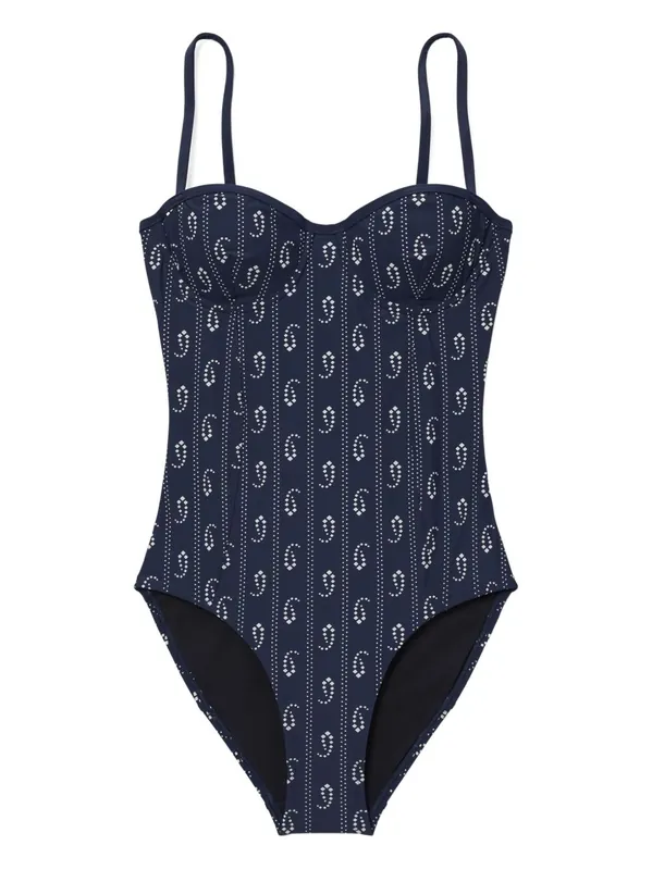 Printed Underwired Swimsuit - Tory Burch