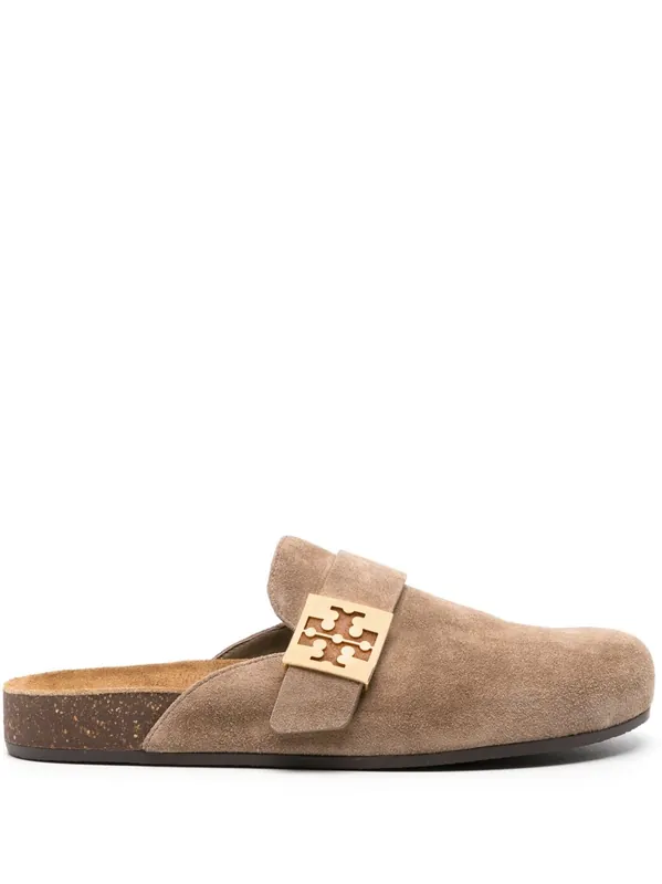Mellow Suede Leather Slippers - Tory Burch