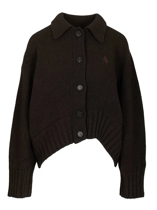 Cashmere And Wool Cardigan Knitwear Brown - The Attico