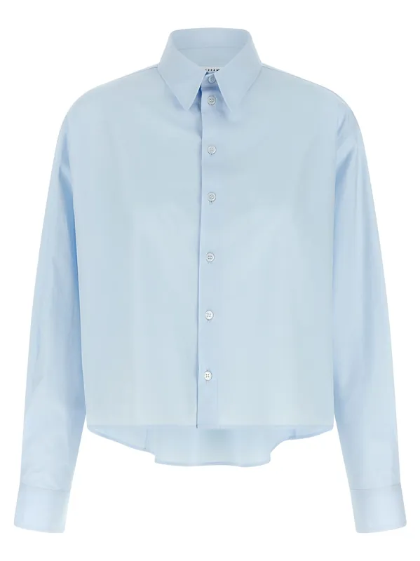 Poplin Shirt Shirt And Blouse Light Blue - MM6 Maison Margiela