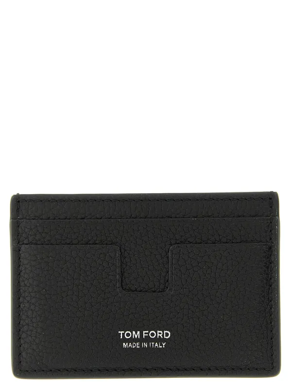 Hammered Card Holder Wallets And Card Holders Black - Tom Ford