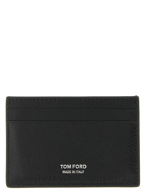 T Line Wallets And Card Holders Black - Tom Ford