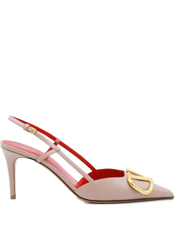 Vlogo Signature Leather Slingback Pumps - Valentino Garavani