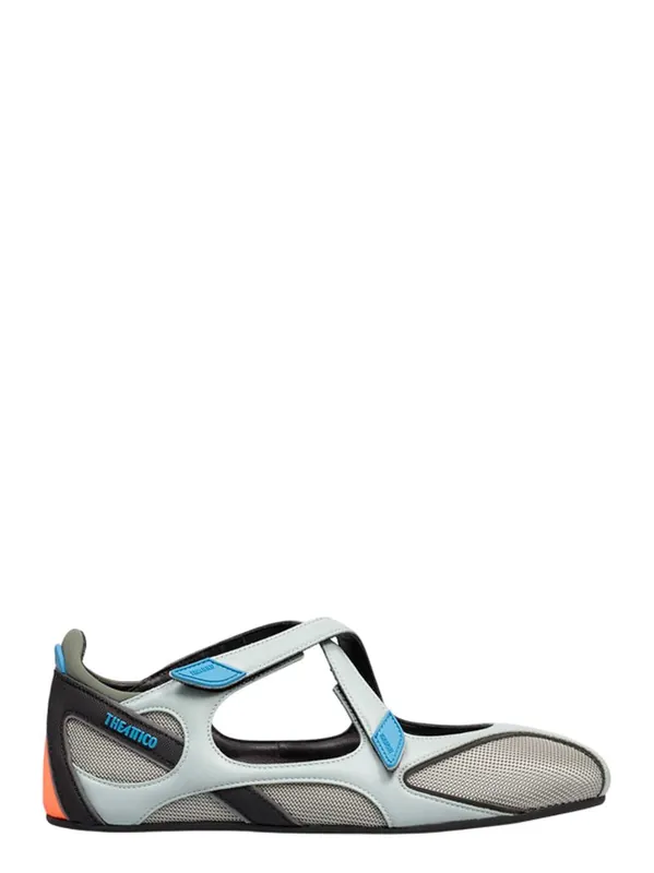 Blue Floor 01 Logo Combination Ballet Flats - The Attico