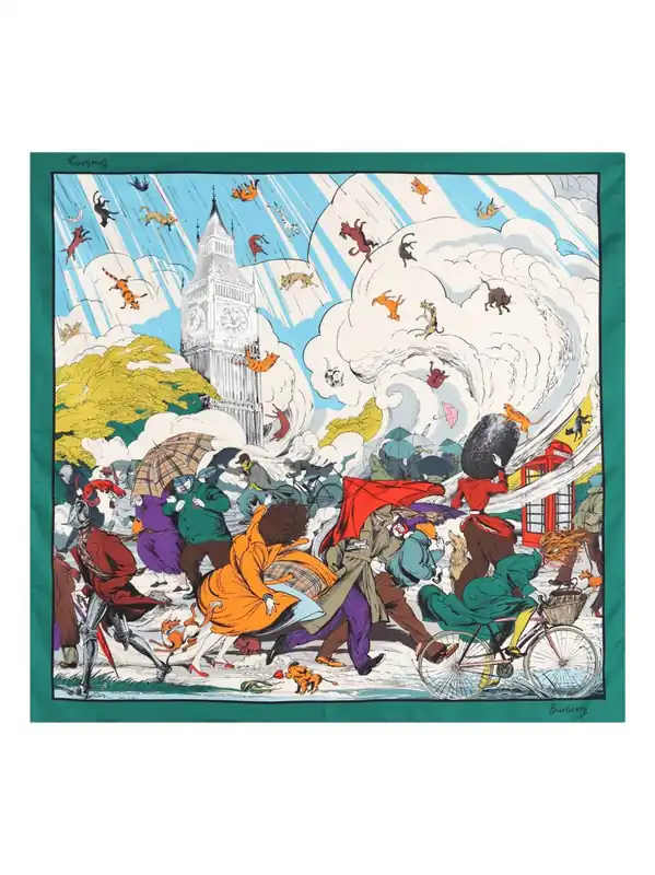 Printed Silk Foulard - Burberry