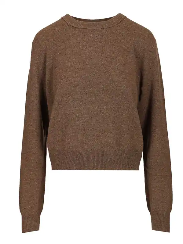 Greer Crewneck Sweater Knitwear Brown - Lisa Yang