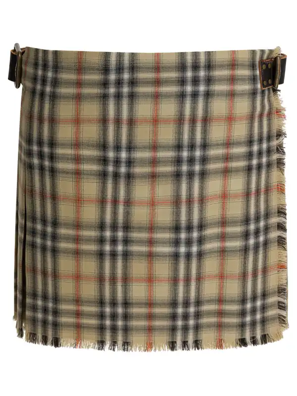 Check Skirts Beige - Burberry