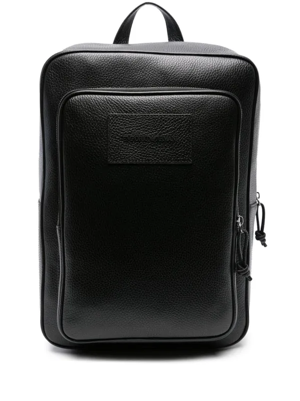 Leather Backpack - Emporio Armani