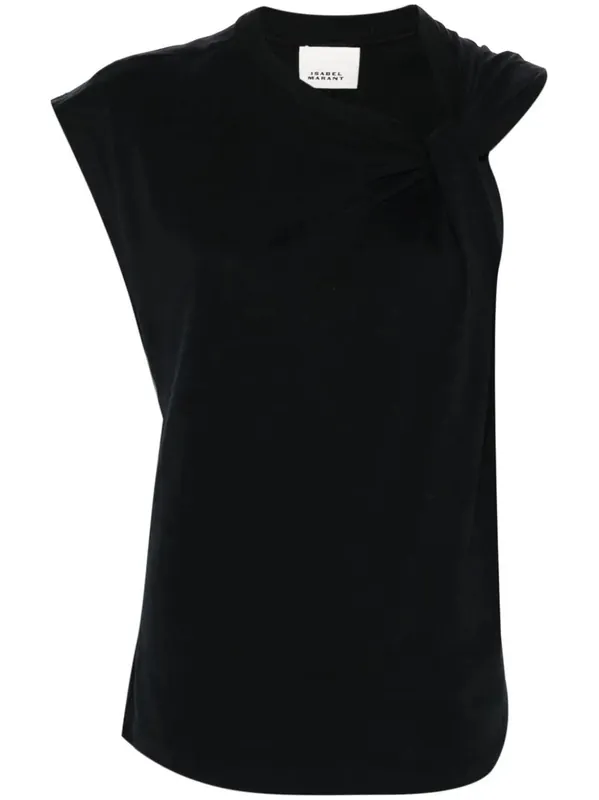 Nayda Knot-Detail Asymmetric T-Shirt