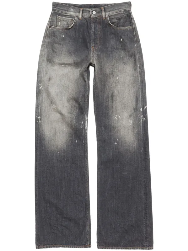 Wide-Leg Denim Jeans