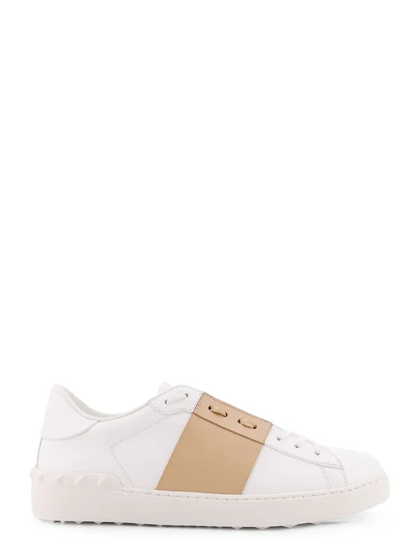 Open Leather Sneakers - Valentino Garavani
