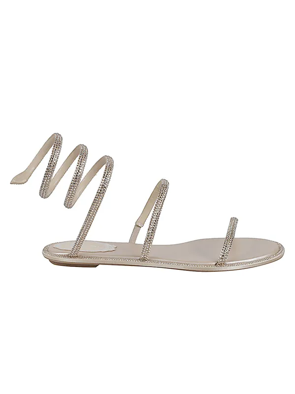 Cleo Flat Sandals - Rene' Caovilla
