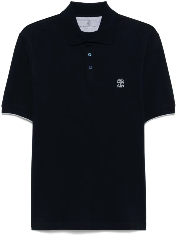 Logo Cotton Polo Shirt - Brunello Cucinelli