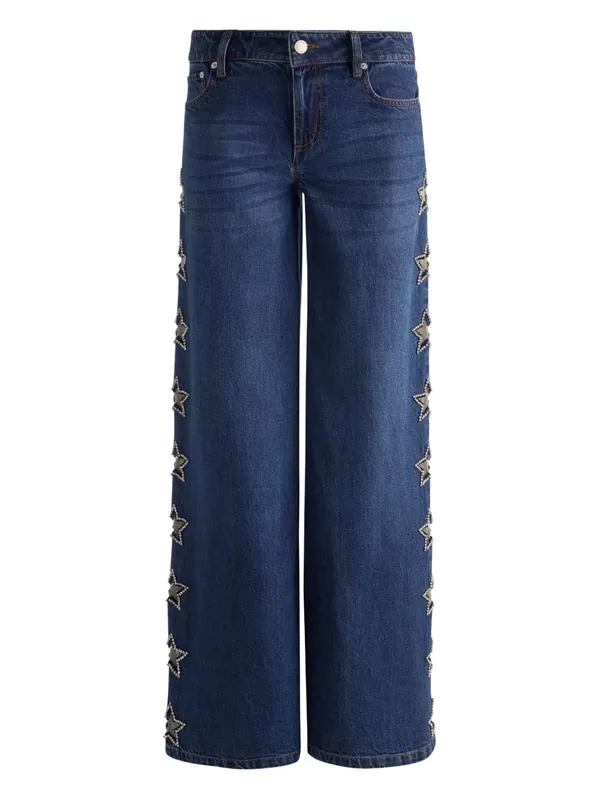 Embellished Baggy Jeans - Alice + Olivia