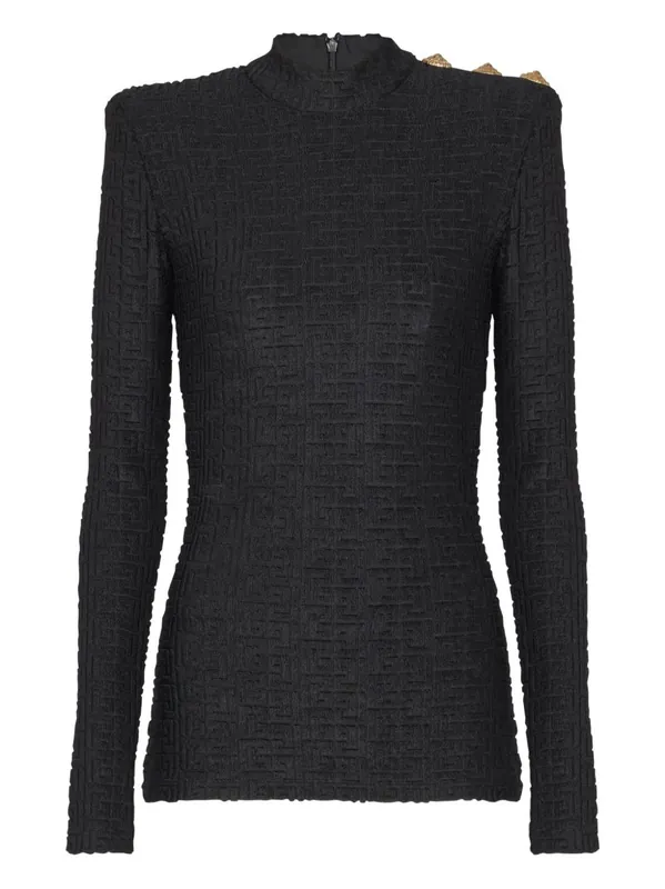 Monogram High-Neck Top