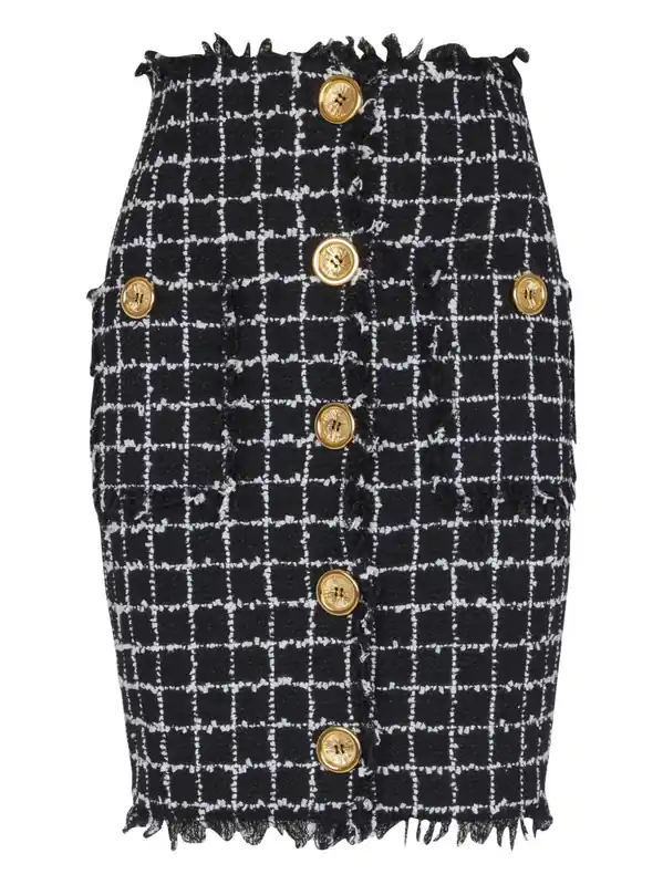 Tweed Midi Skirt - Balmain